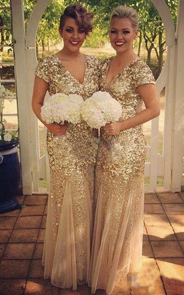 Cheap Sequined Bridesmaids Dresses | Bridesmaid Gown With Sequin - Dress  Blooming